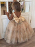 Ball Gown Champagne Flower Girl Dress LBQF0036